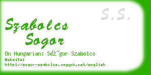 szabolcs sogor business card